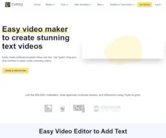 Typito.com(Create stunning text videos online) Screenshot