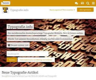 Typografie.info(Die meistbesuchte deutsche Typografie) Screenshot