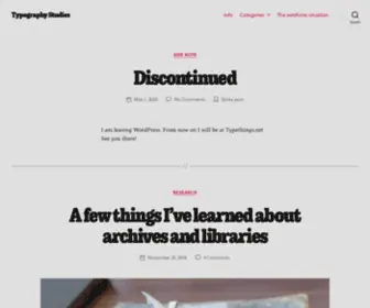 Typographystudies.com(Typography Studies) Screenshot