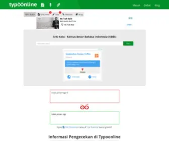 Typoonline.com(KBBI Online) Screenshot