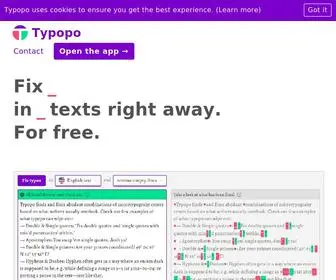 Typopo.org(Fix microtypography in multiple languages) Screenshot