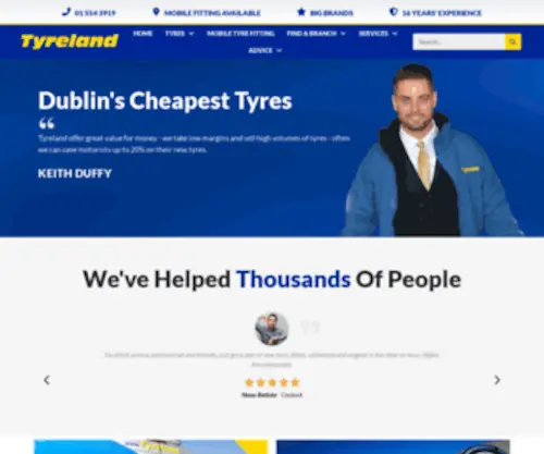 Tyreland.ie(Cheap Tyres Dublin) Screenshot