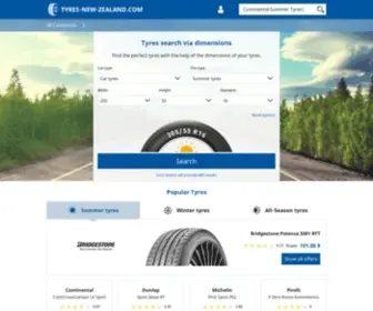 Tyres-New-Zealand.com(Price Comparison Car Accessories Tyres Shops) Screenshot