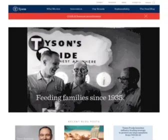 Tysonfoods.com(Tyson Foods) Screenshot