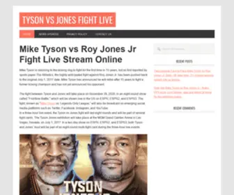 Tysonvsjonesfightlive.com(Mike Tyson vs Roy Jones Jr Fight Live Stream Online) Screenshot