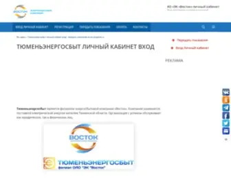 Tyumen-Electrasbyt.ru(Тюменьэнергосбыт личный кабинет вход) Screenshot