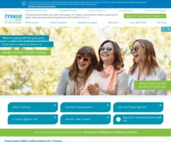 Tyvaso.com(Patient website for TYVASO® (treprostinil)) Screenshot