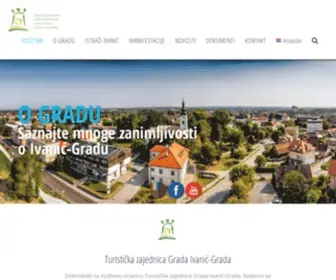 Tzig.hr(Turistička zajednica grada Ivanić) Screenshot