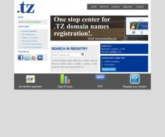Tznic.or.tz(TZ Domain names registration portal) Screenshot