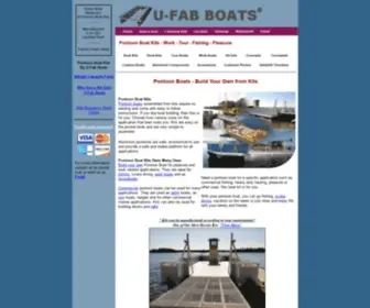 U-Fabboats.com(Pontoon boat kits aluminum pontoons tour work boats) Screenshot