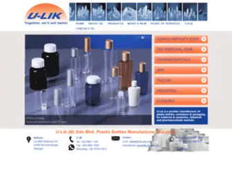 U-Lik.com.my(U-Lik (M) Sdn Bhd, Plastic Bottles Manufacturer, Plastic Bottles Supplier, Malaysia) Screenshot