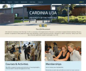 U3Acardinia.org.au(University of the Third Age) Screenshot