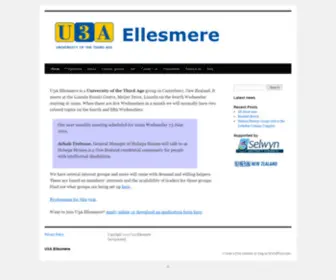 U3Aellesmere.org(U3A Ellesmere) Screenshot