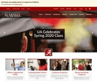 UA.edu(The University of Alabama) Screenshot