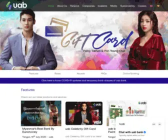 Uab.com.mm(Uab bank) Screenshot