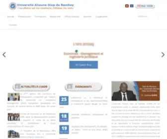 Uadb.edu.sn(Université Alioune Diop) Screenshot