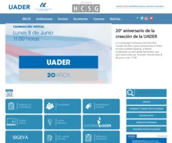 Uader.edu.ar(Bienvenido a la Universidad Autónoma de Entre Ríos) Screenshot