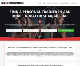 Uaepersonaltrainers.com(Personal Trainers Abu Dhabi) Screenshot