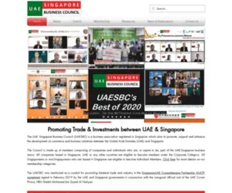 Uaesbc.com(UAE Singapore Business Council) Screenshot