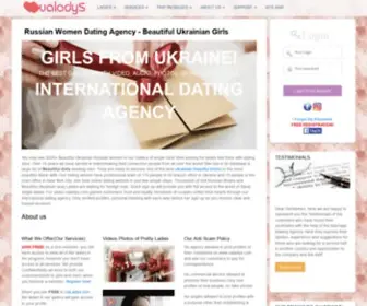 Ualadys.com(Ukrainian Women Dating Agency.Single Ukrainian Beautiful Brides) Screenshot