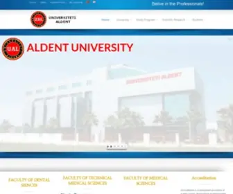 Ual.edu.al(Universiteti Aldent) Screenshot
