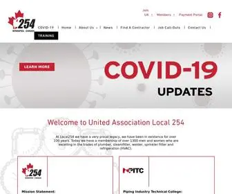 Ualocal254.ca(Plumbers Union) Screenshot