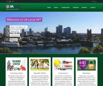 Ualocal447.org(The Website for UA Local 447) Screenshot