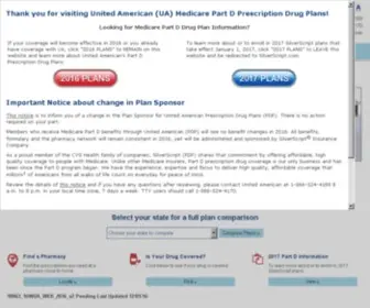 Uamedicarepartd.com(United American Medicare Part D) Screenshot