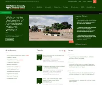 Uam.edu.ng(The Federal University of Agriculture Makurdi (FUAM)) Screenshot