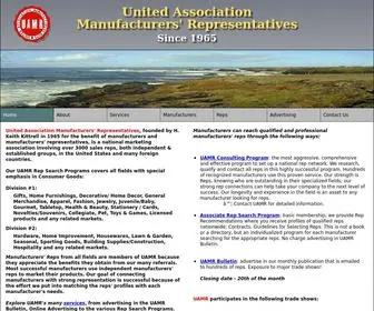 Uamr.com(United Association Manufacturers' Representatives) Screenshot