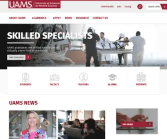 Uams.edu(University of Arkansas for Medical Sciences (UAMS)) Screenshot