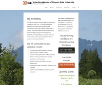 Uaosu.org(Building Our Faculty Union at Oregon State University) Screenshot