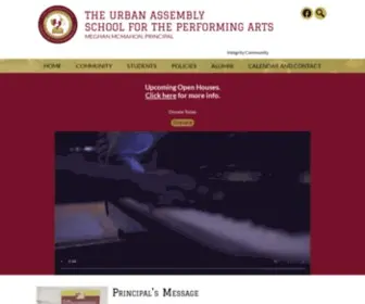 Uaperformingarts.org(The Urban Assembly School for the Performing Arts) Screenshot