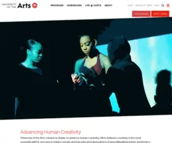 Uarts.edu(University of the Arts) Screenshot