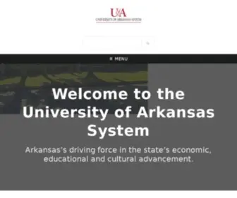 Uasys.edu(University of Arkansas System) Screenshot