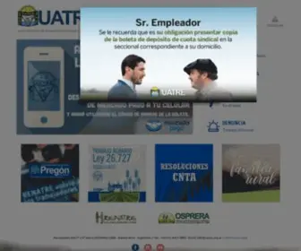Uatre.org.ar(Unión Argentina de Trabajadores Rurales y Estibadores) Screenshot