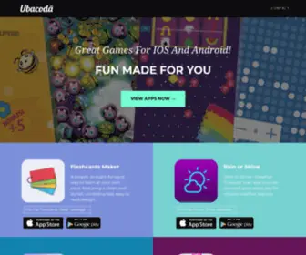 Ubacoda.com(Fun apps & games on iOS and Android) Screenshot