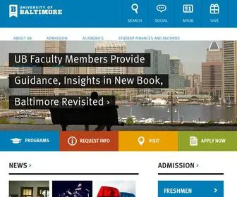 Ubalt.edu(The university of baltimore) Screenshot