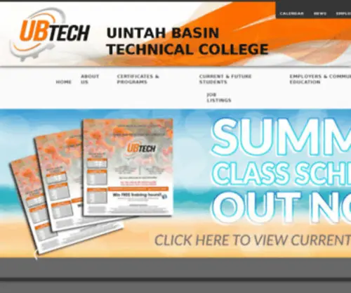 Ubatc.edu(Uintah Basin Applied Technology College) Screenshot