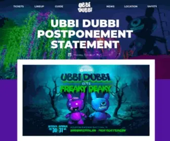 Ubbidubbifestival.com(Ubbi Dubbi Postponement Statement) Screenshot