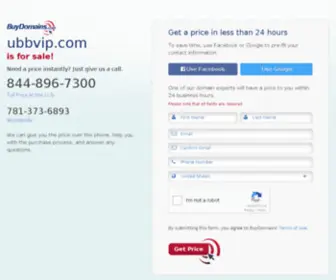 Ubbvip.com(Premium domain) Screenshot