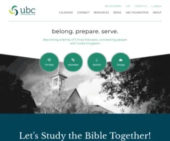 UBC.org(University Baptist Church) Screenshot