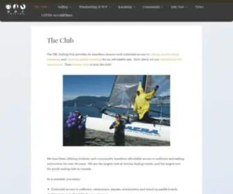 Ubcsailing.org(UBC Sailing Club) Screenshot