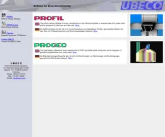 Ubeco.com(Rollform Design Software) Screenshot