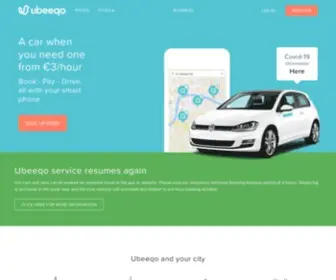 Ubeeqo.com(Ubeeqo Car Sharing & Car Club in Europe) Screenshot