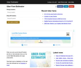 Uberestimator.com(Uber Estimator) Screenshot