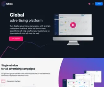 Ubex.com(Advertising programmatic platform) Screenshot