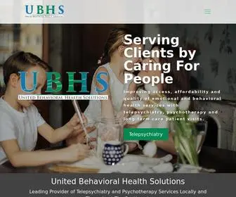 Ubhsinc.com(Telepsychiatry and Psychotherapy Services) Screenshot