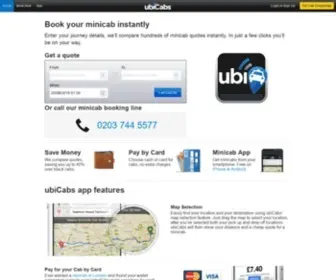 Ubicabs.com(London minicabs booking) Screenshot