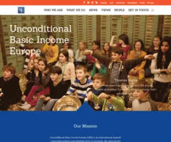 Ubie.org(Unconditional Basic Income Europe) Screenshot